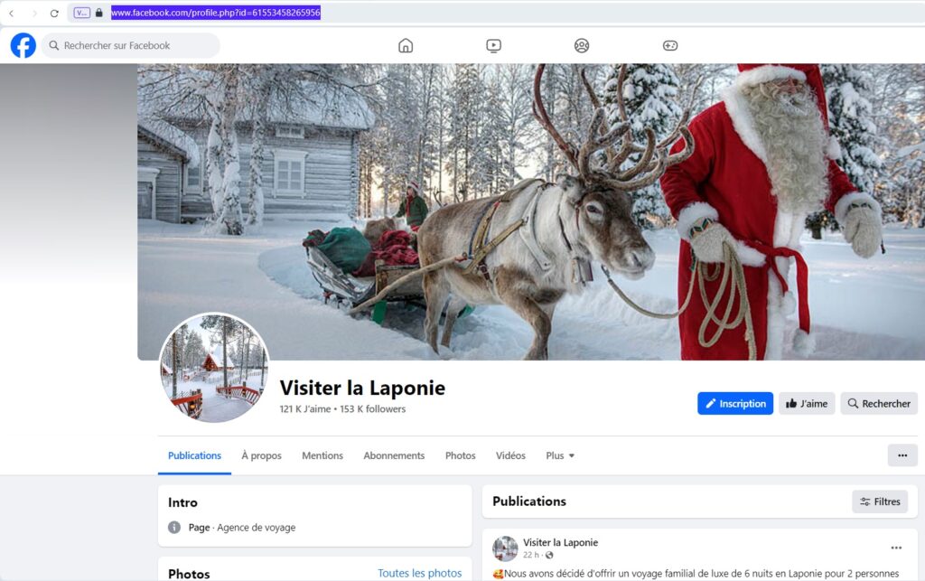 pagelaponie-2-1024x643 ATTENTION arnaque - Page Facebook Visiter la Laponie